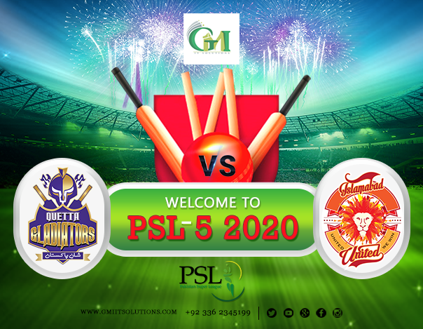 gmiitsolutions's tweet image. Quetta Gladiators Vs Islamabad United, Who are you supporting and who do you think will win the match, let us know in comments section.
#QuettaGladiators #IslamabadUnited
#PSL5  #PSL2020 #DilSeJaanLagaDe #Freelancer #Freelance  #Pakistan #GMIITSOLUTIONS