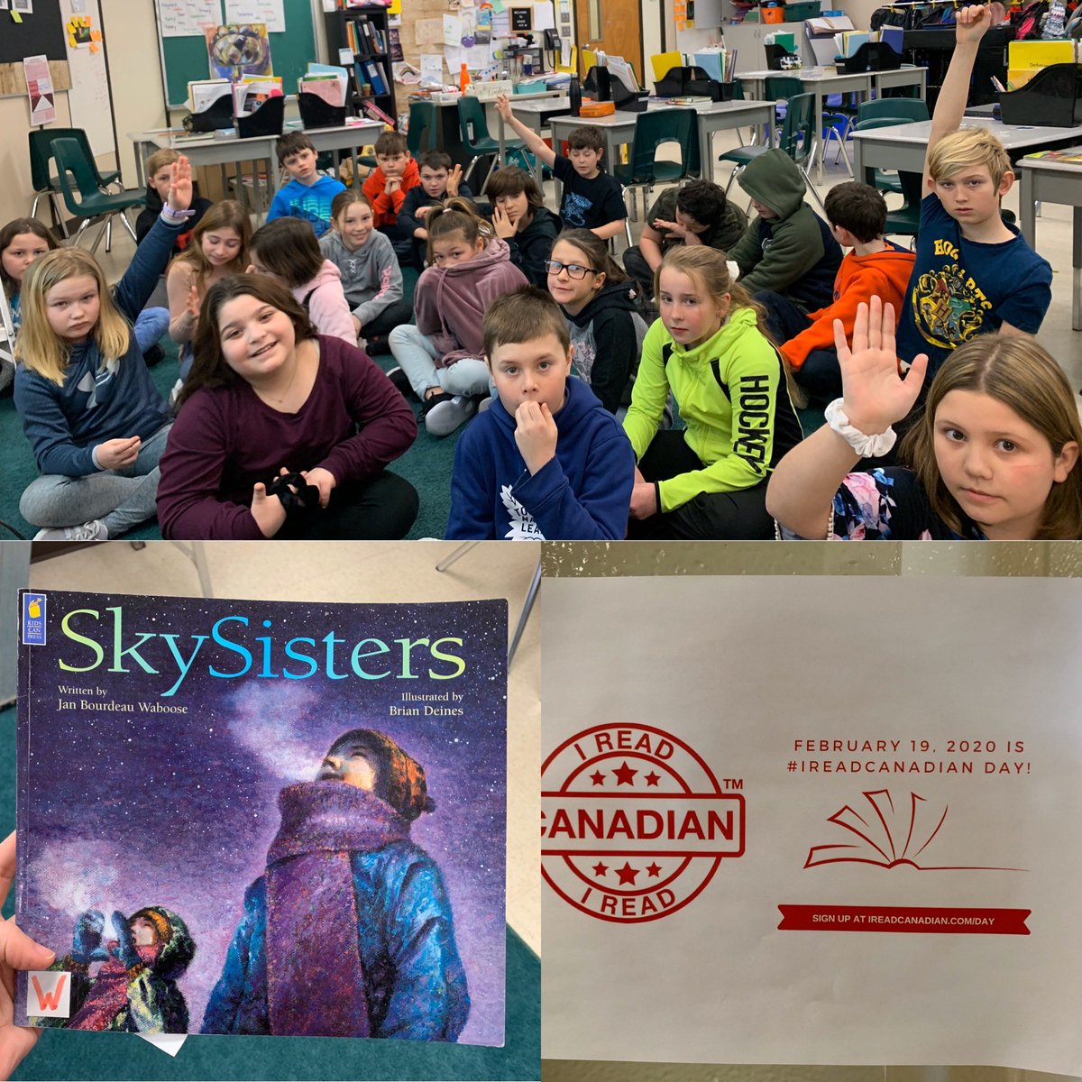 MsPeltiersClass's tweet photo. We celebrated a beautiful Canadian story today written by an amazing Canadian author! Fits perfectly with our Northern Lights inquiry #IReadCanadianDay https://t.co/5raqJcY3My
