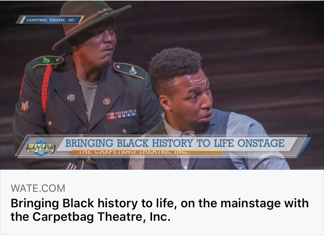 A special thank you to our friends at <a href="/livingetn/">Living East Tennessee</a> , especially @chelseahaynesondemand , for this amazing story! We are so humbled! 
•
•
Click the link in our bio to check it out!!!
•
•
#carpetbagis50 #carpetbagtheatre #blacktheatre #blackhistorymonth