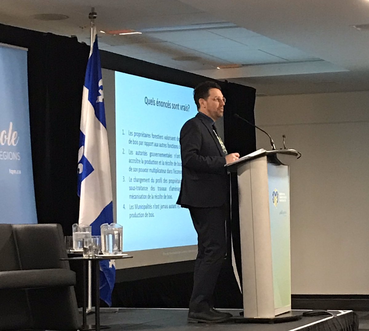 Le rôle grandissant des municipalités pour encourager la mise en valeur de
la forêt privée par M. Marc-André Côté, directeur général, Fédération des producteurs forestiers du Québec <a href="/foretsprivees/">Fédération des producteurs forestiers du Québec</a> #ForumForet #emplois #régions #polmun