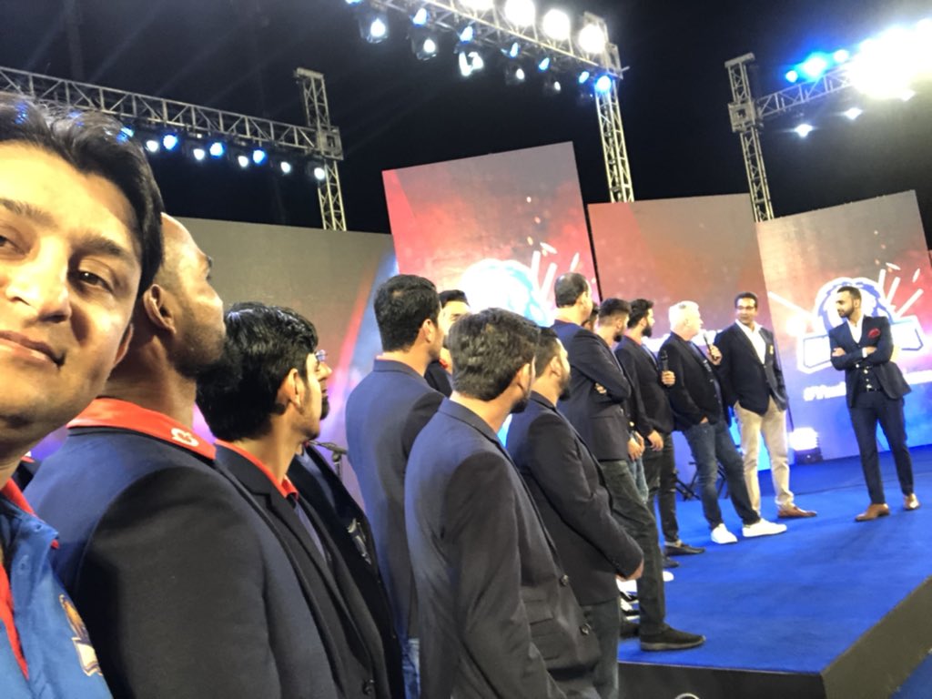 FaisalIqbalCric's tweet photo. Congratulation @Salman_ARY bhai for the launch of #ARYLaguna #TeamWelcomingEvent of @KarachiKingsARY at #DHAGolfClub #Karachi
#HBLPSLV #SherKaWaar #YehHaiKarachi #UnveilingTitaniumSponsor https://t.co/jsgmpiXIeU
