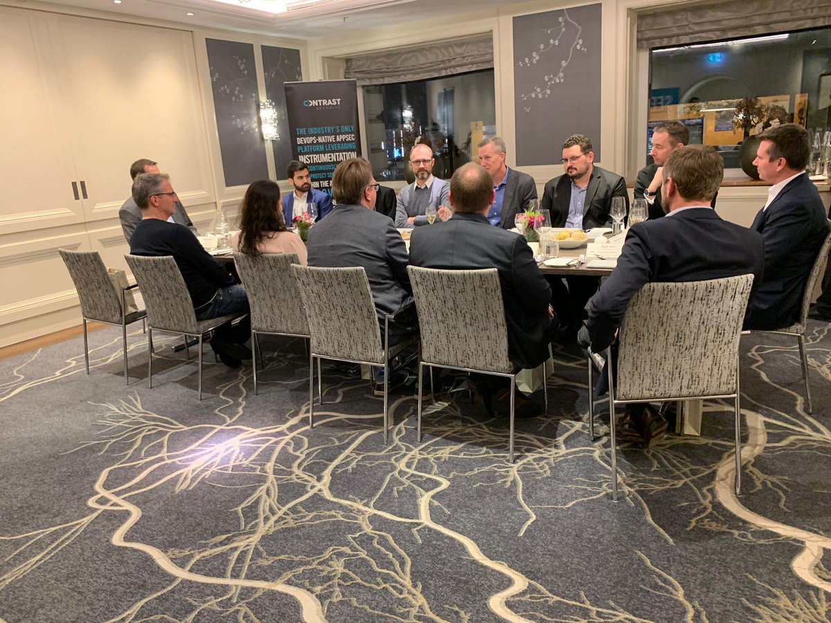 Excellent #CxO meeting in #Munich last Thursday covering all aspects of #cybersecurity, including #penetrationtesting, #threatintelligence, and #applicationsecurity. Thanks to all our guests for making that evening unforgettable, and to <a href="/contrastsec/">Contrast Security</a> for being a fabulous host.