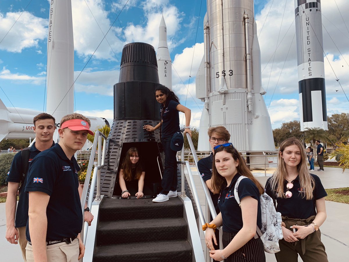 Aspiration students investigating the Mercury capsule <a href="/NASAKennedy/">NASA's Kennedy Space Center</a> <a href="/AspirationsAT/">Aspirations Academies Trust</a> <a href="/WykhamPark/">Wykham Park Academy</a> <a href="/futuresbanbury/">Futures Institute Banbury</a>