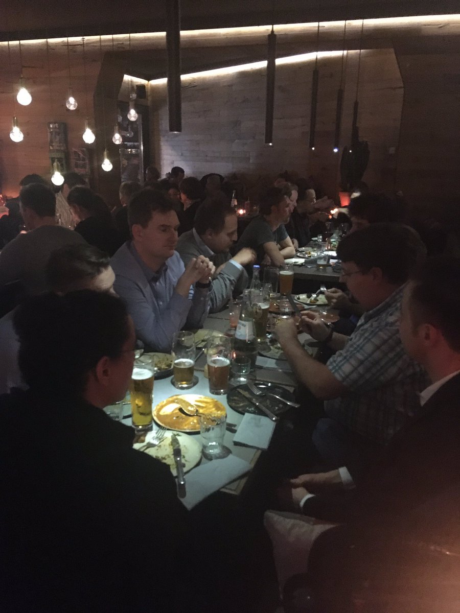 dbmindbox's tweet photo. We let the 2nd day of #onboarding our new startups end with lovely food and drinks @stelaetech #best #incoretex @cortical_io @SigmaRail #sentianAI https://t.co/aiIJAWAZjO