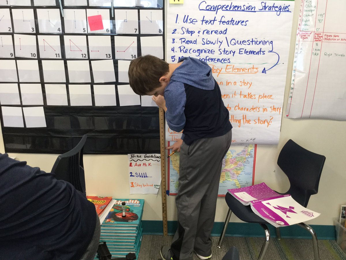 Katzmarek4's tweet photo. Finding area and perimeter in our classroom. https://t.co/Y0HvJu8Fjc