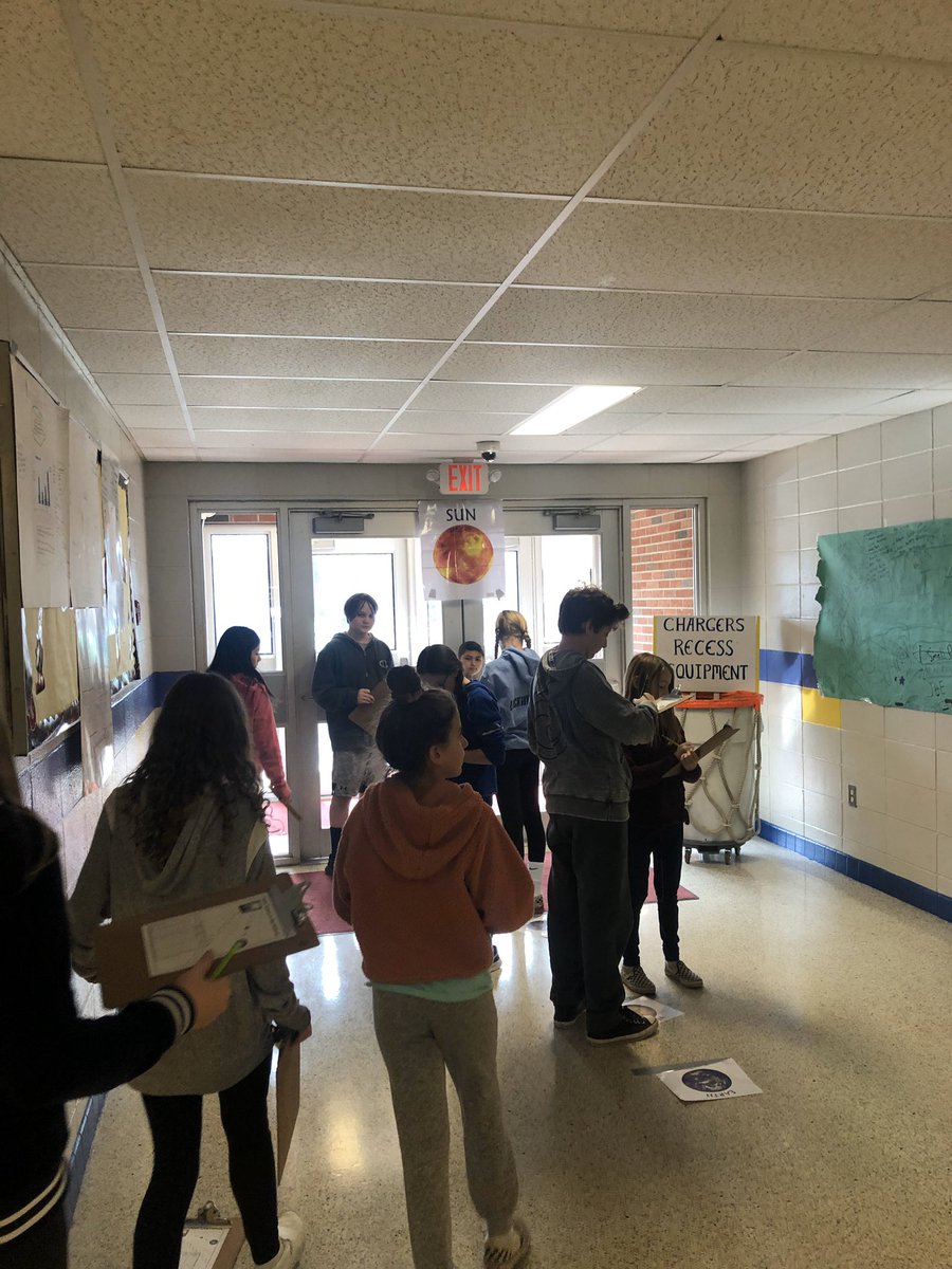 6th graders are walking the solar system to scale in the hallway ! #science #solarsystem <a href="/OPSchoolsNJ/">Oceanport Schools</a> <a href="/MattHowell_11/">Matt Howell</a>