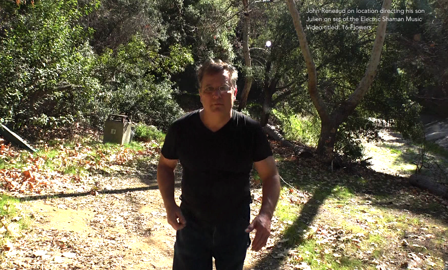 Wearing my directors hat on the video shoot for 16 Flowers (please note, I'm not actually wearing a hat).