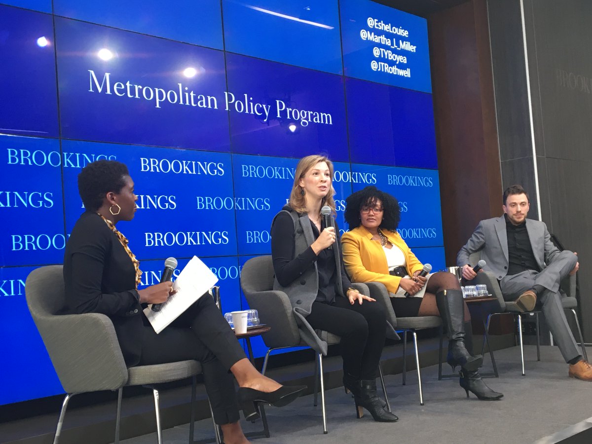 BrookingsMetro's tweet photo. Speaking on small business capital, @Martha_L_Miller notes that there are real challenges when the money and capital isn’t coming from the bank. People ask, is the community going to support me? #BizInBlackCommunities https://t.co/18jNGRaKle
