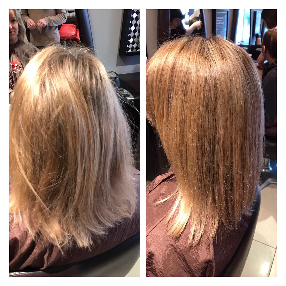 HairdressingRed's tweet photo. Hair by Lisa @ the salon full head of highlights transformation to dimensional balayage using soft baby lights and root smudge techniques #davines #maskwithvibrachrom #progress #hairtransformation #redcarpethairdressingcanfordcliffs https://t.co/zdROMOPAjB