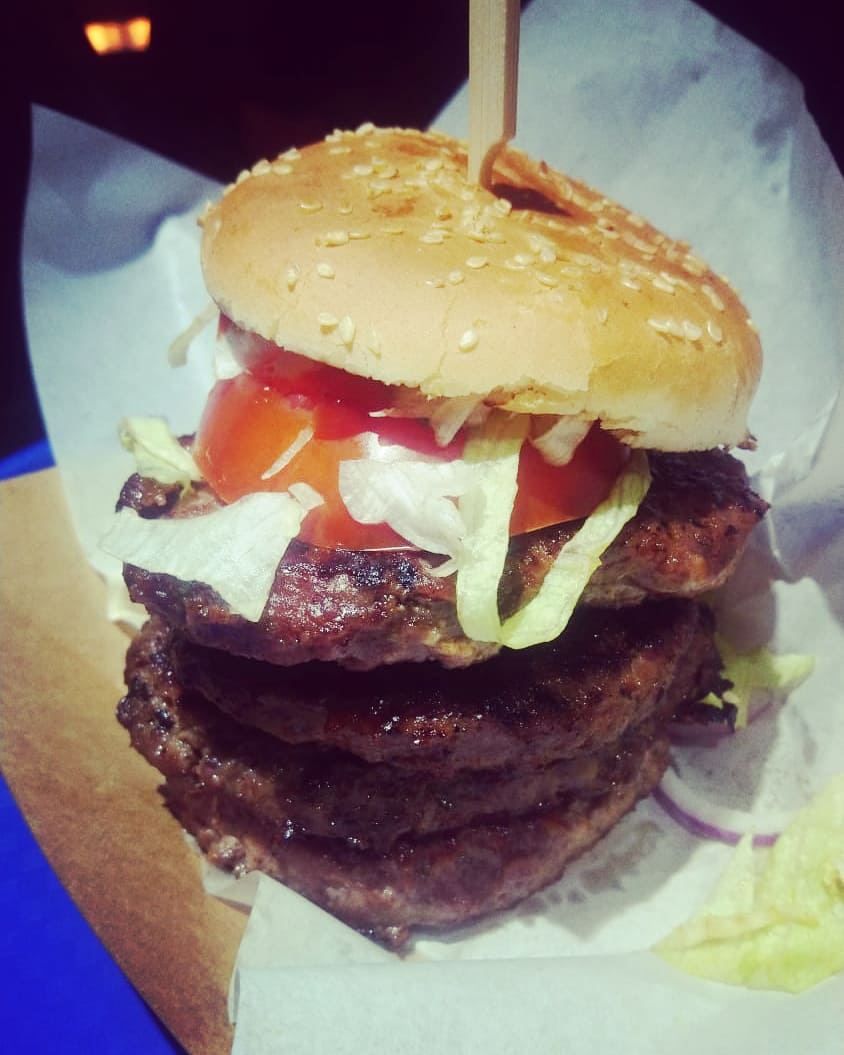 Some people just love meat... This is the Americano burger that a lovely customer ordered today with not 1, not 2 but 3 extra patties making 4 in total! We named it the 'Sven' after the guy that ordered it! We're always here to make your burger just how you want it!