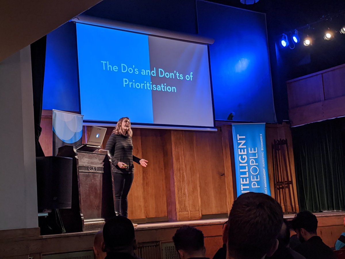 simplybastow's tweet photo. Electric talk from @thedailyem on the art of prioritisation. Follow along for her top tips 👇

#ProductTank https://t.co/vwwNJgqL8p