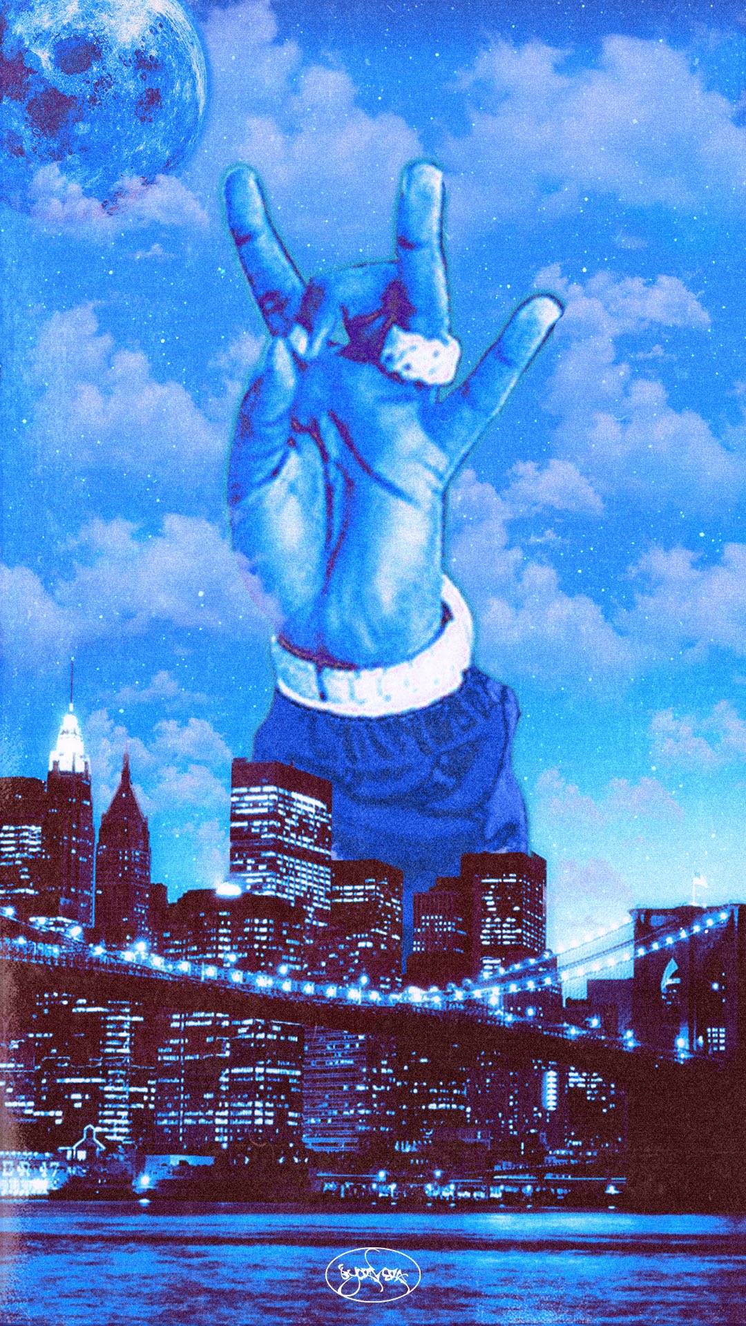 Pop smoke blue on sale wallpaper