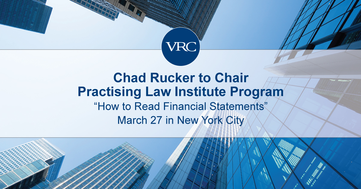 VRCvaluation's tweet photo. Chad Rucker will chair and present at the upcoming @PractLawInst program in NYC. Learn more here >>> https://t.co/oPAE9O6IS6 #financialstatements #attorneys #balancesheets #incomestatements #cashflowstatements https://t.co/H4EB0fbbgd