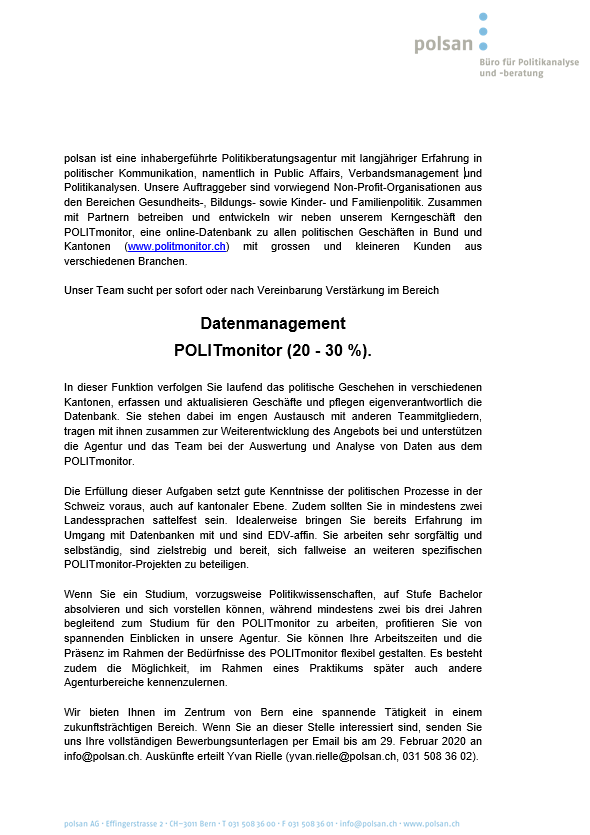 polsan_ch's tweet photo. Unterwegs zum Bachelor (dem an einer Hochschule...) und auf der Suche nach einem spannenden Nebenjob? Wir haben da was:

https://t.co/REBYAzjVOa https://t.co/3LtXvlUGtr