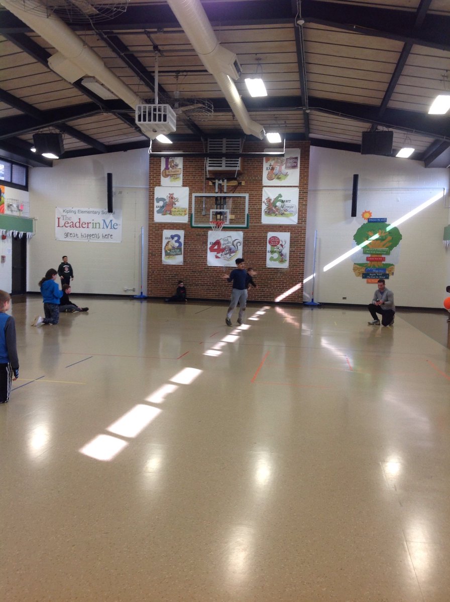 The PE action team is playing a game with the seven habits. #engage109 #kip109 #kiplingiskind