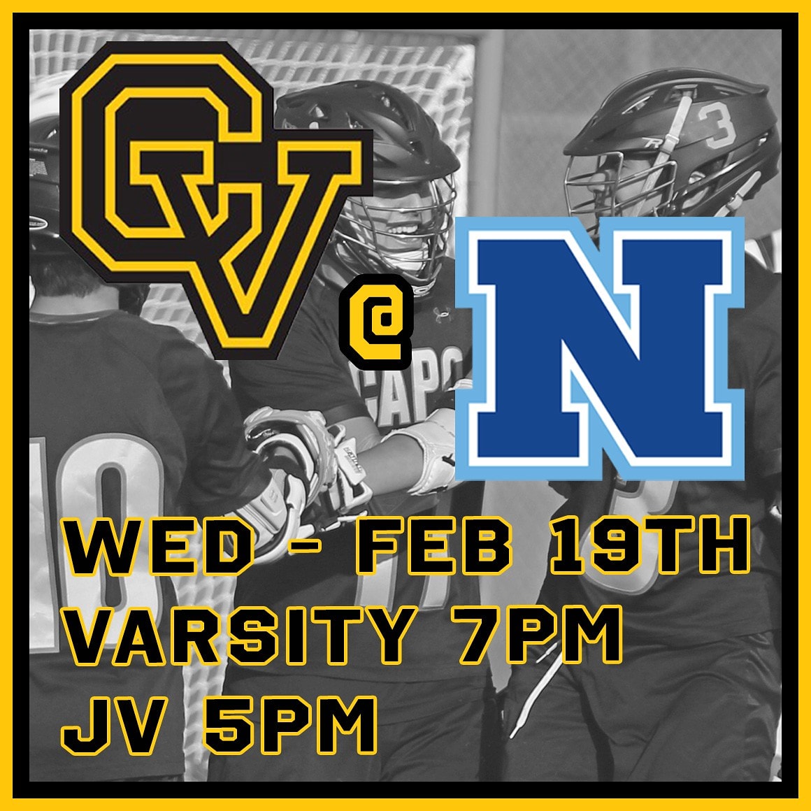 CapoBoysLax's tweet photo. 🔥GAME DAY ALERT!🔥 Our 1st season game is TODAY at Norco HS. Varsity @7pm ☆ JV @5pm
.
ONE FAMILY ONE PURPOSE 
#wearecv #gocapo #boyslacrosse #highschool #varsity #jv
#lacrosseislife #laxlife #lacrosse #lax 
#growthegame #sports #lacrosseseason #game #teamwork #gamedayready https://t.co/IBAUCUTGvm