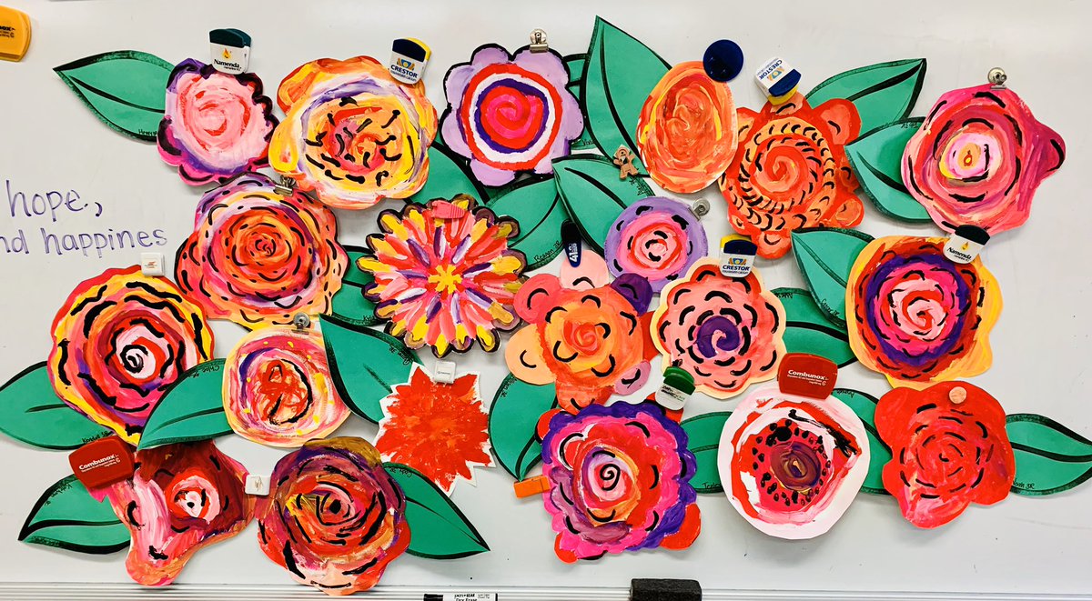 Art that inspires hopes dreams and happiness - that is what we are making in art today! Congrats 3rd grade Rose Period Painters you have the #broughamartofyheday ! 😊❤️😊#elementaryart #olatheschools