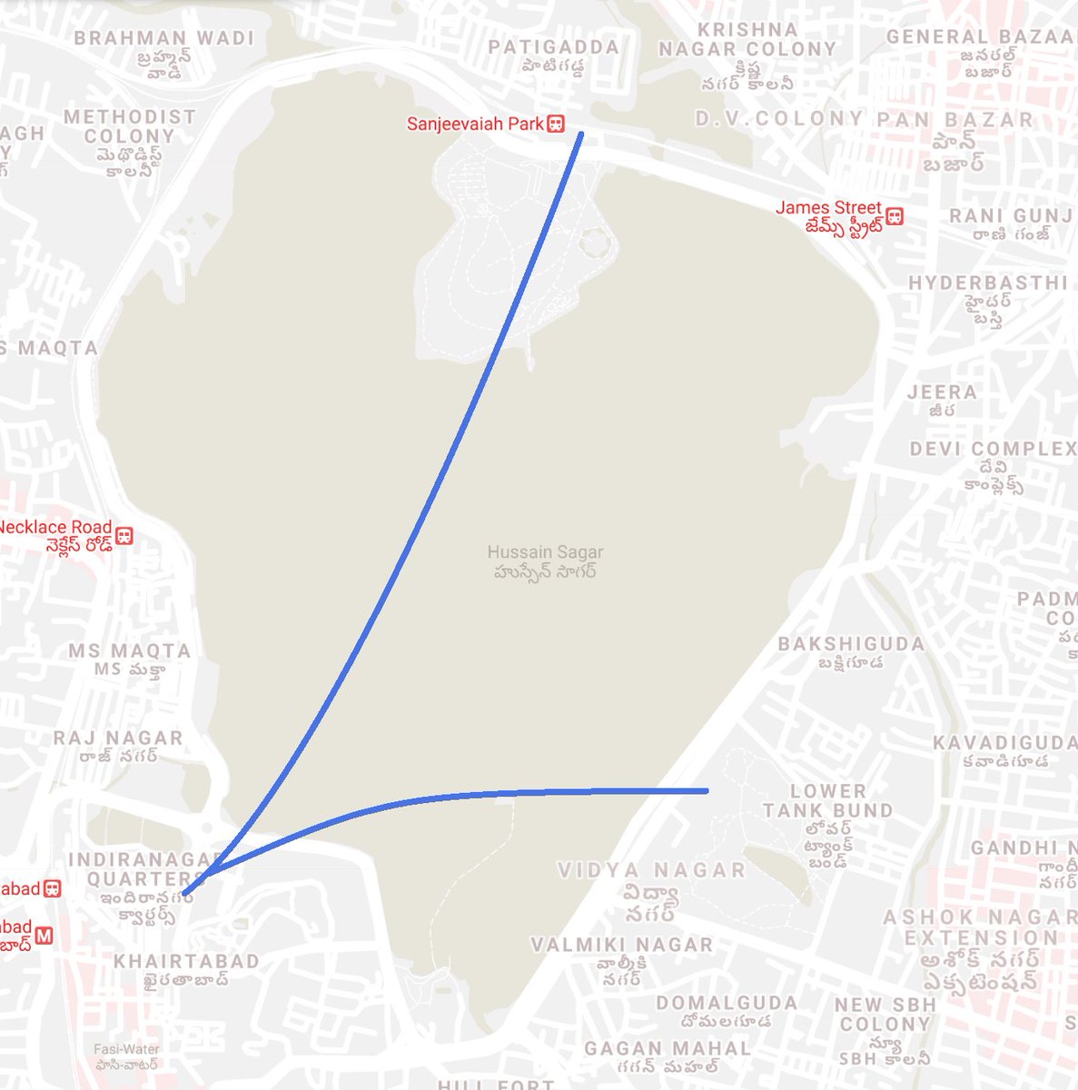EcityLoop's tweet image. First Loop is planned to connect parks around Hussain Sagar, capable of transporting 5000 people/day