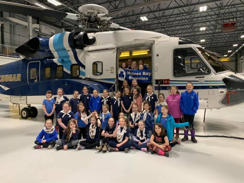 <a href="/CougarHeli/">Cougar Helicopters Inc.</a> was happy to welcome the Witless Bay Brownies for a tour of our facilities recently.  Hope we inspired some future pilots or engineers!  These smiling faces say it all!  Thank you for visiting!