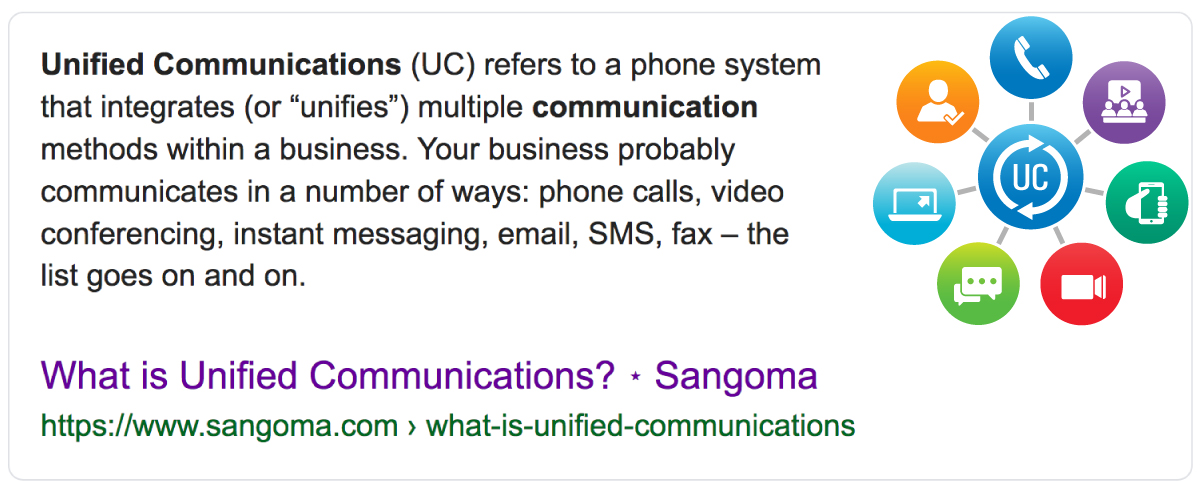 If you do a Google search for Unified Communications, <a href="/Sangoma/">Sangoma</a> shows up at the top! Find out the benefits of #UC &amp; how it can help your business ow.ly/keGw30qj5X5