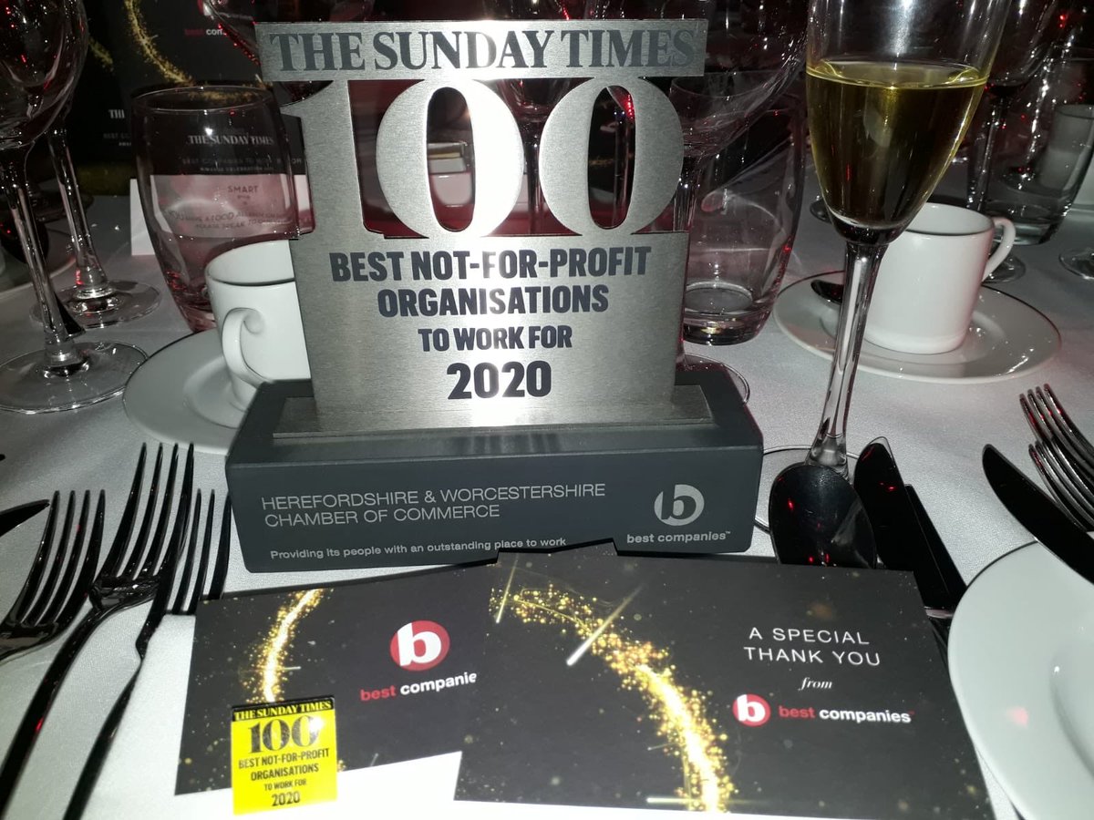 HW_Chamber's tweet photo. We're at the Sunday Times @bestcompanies Awards!

We're thrilled to have been named as one of the Top 100 Best Not-For-Profit Companies to work for, and tonight's the night we find out where we've placed!

#BestCompanies2020 https://t.co/6UYG1tEPOB