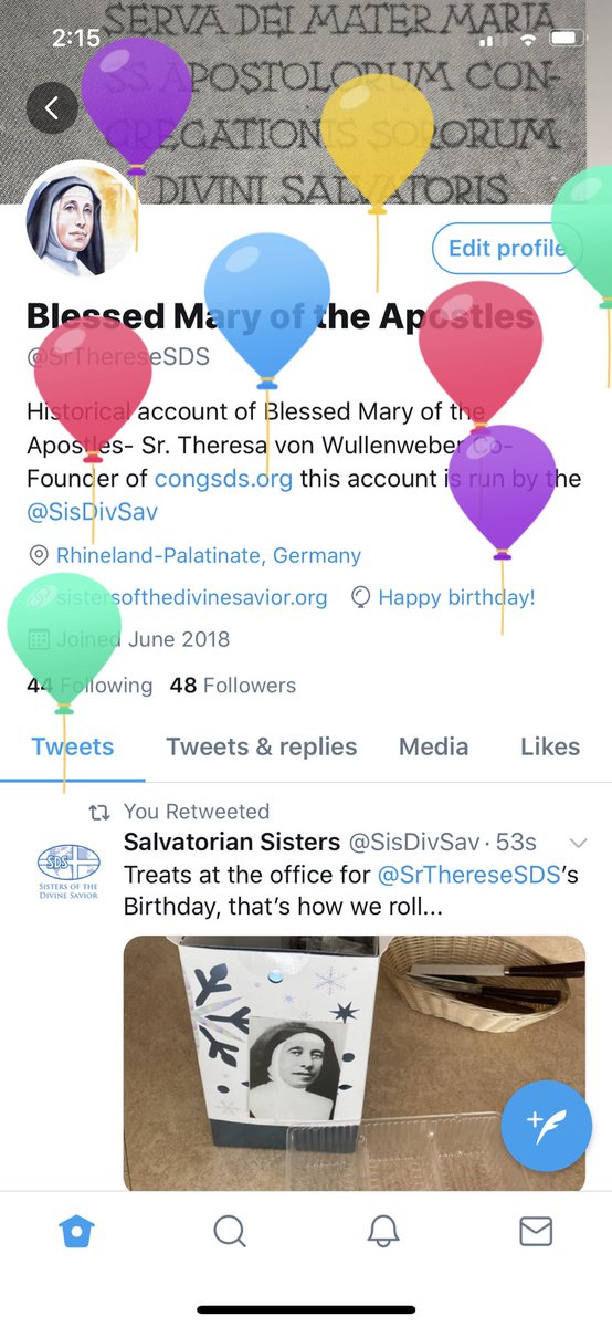 SrThereseSDS's tweet photo. Happy Birthday to me! https://t.co/a9RBhTVhll