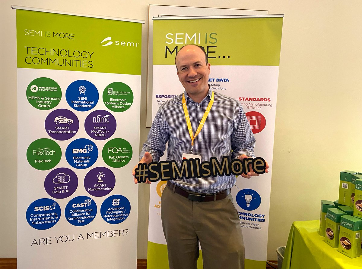SEMIconex's tweet photo. SEMI is More with @onsemiconductor! Thank you for always being such a great supporter of SEMI's Technology Communities and programs! #SEMIisMore https://t.co/wsG78tZpuf