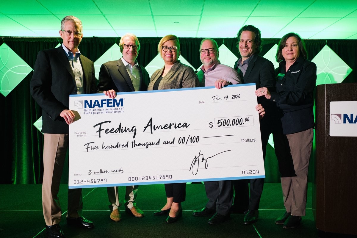 nafemhq's tweet image. To help the 1 in 9 people who may not know where their next meal is coming from, NAFEM donated $500,000, ~5 million meals, to @FeedingAmerica. And we’ll match member donations to local Feeding America member food banks. nafem.org/resources/nafe… #NAFEMFightingHunger #FeedingAmerica