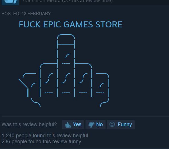 Don't know whats worse. The review itself or that 1240 other idiots found this helpful? #steam #userreviews #gamers #gamedev