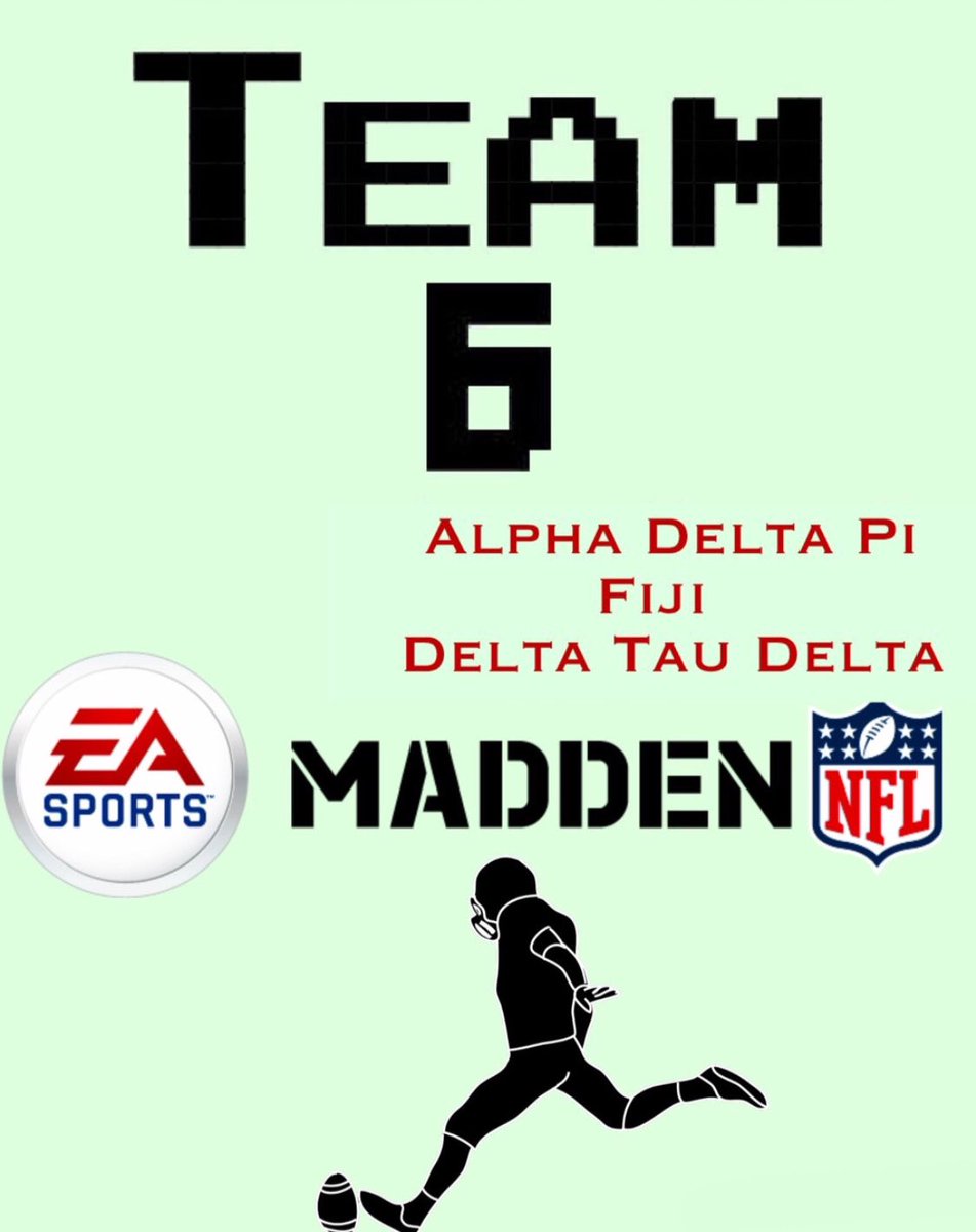 TEAM 6‼️ Your game is MADDEN! 🎉 #GoCougsGoGreek #wsugw20 
We are announcing some teams again because of a little mix up, but get ready for all 14 teams today!!🤩 <a href="/wsuadpi/">Alpha Delta Pi 🤍 WSU</a> <a href="/FIJIWSU/">FIJI</a> <a href="/DeltsWSU/">WSU Delta Tau Delta</a>