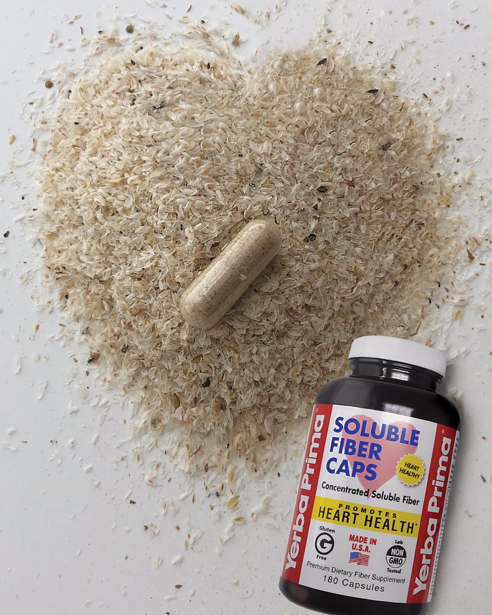 Here’s what’s trending in heart health:  #Fiber! Yerba Prima give us an easy way to up our daily fiber factor &amp; reduce the risk of heart disease with their Soluble Fiber Caps - proven to absorb water in your food to help regulate blood sugar &amp; cholesterol levels.  #yerbaprima