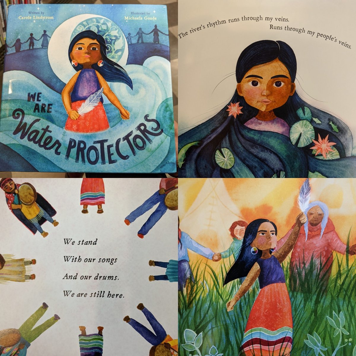 sujeilugo's tweet image. We Are Water Protectors 💜✊🏽💧 Out next March 2020 #nativekidlit #kidlit