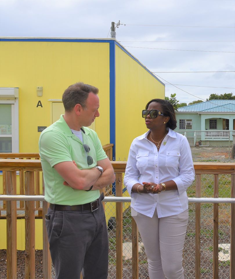 ASIIADomenech's tweet photo. Pleased to see members of the House Transportation and Infrastructure Committees led by Rep. Plaskett (D-VI) visiting schools and disaster recovery initiatives in the #USVI Chairman DeFazio (D-OR), Sen. Durbin (D-IL), Rep. Cohen (D-TN), Rep. Carson (D-IN). #USVIRecovery https://t.co/ejaRCXgbLU