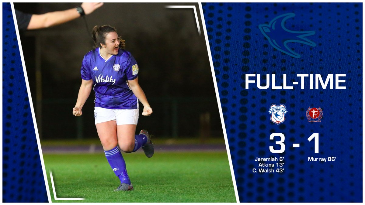 FULL-TIME: <a href="/CardiffCityFC/">Cardiff City FC</a> 3-1 <a href="/CardiffMetWFC/">Cardiff Met WFC</a> 

The #Bluebirds are through to the FAW Womens Cup Semi-Finals!

#CityAsOne