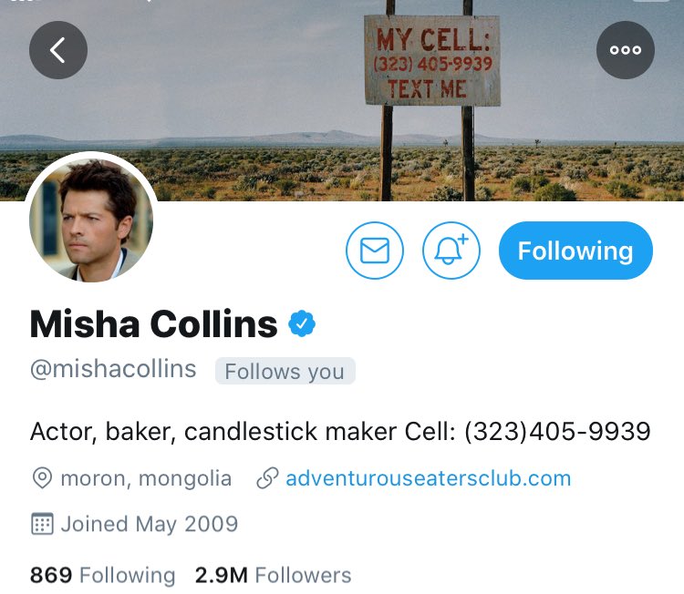 Mandalynn Carlson (@iactsoiam) on Twitter photo Ummmm how did I just now notice <a href="/mishacollins/">Misha Collins</a> follows me??? Literally absurd and so cool #luckygirl Ummmm how did I just now notice <a href="/mishacollins/">Misha Collins</a> follows me??? Literally absurd and so cool #luckygirl