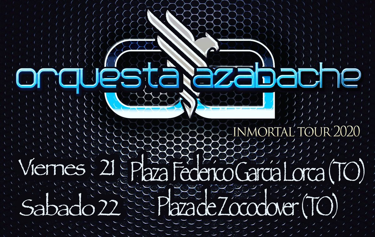 OAzabache's tweet photo. 👉🏼 Tienes plan?? 👈🏻
•
•
Nos vemos este fin de semana, en unas pedazo de fiestas 🎉🎊
•
•
💃🏻💃🏻💃🏻 Carnavales en 📍Toledo!!
•
•
COMENZAMOS!! 🔥
•
•
#orquestaazabache #inmortaltour2020 #carnavales #Toledo https://t.co/UZ5KqrcOu6