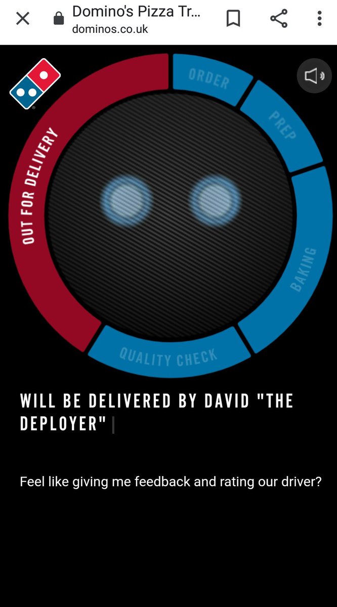 pwalker1021's tweet photo. @dominos my chat friend and I have HIGH expectations for a delivery driver with this name!!!! 😂 https://t.co/nOpgZVu2Ih
