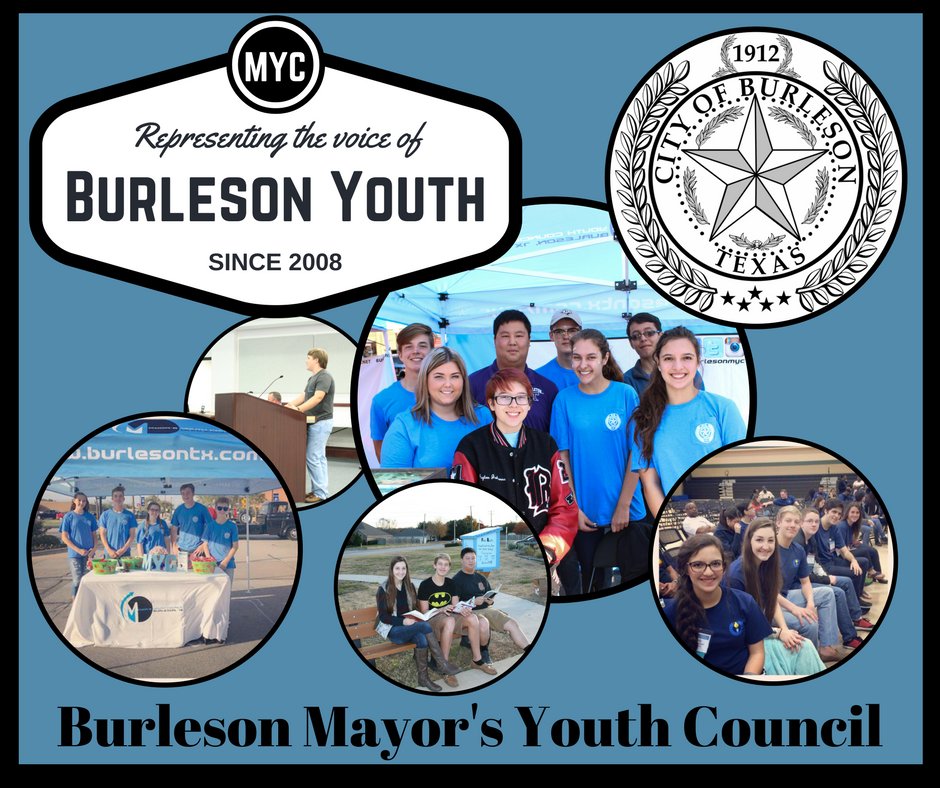 BurlesonISD's tweet photo. The Burleson Mayor's Youth Council is looking for leaders ages 13-19 who have a passion to be the voice of Burleson youth. 
Members must be nominated by an adult and complete an application by April 3. 

Visit https://t.co/ouKWuZMaJv for more information. https://t.co/3tUmGQTRY4