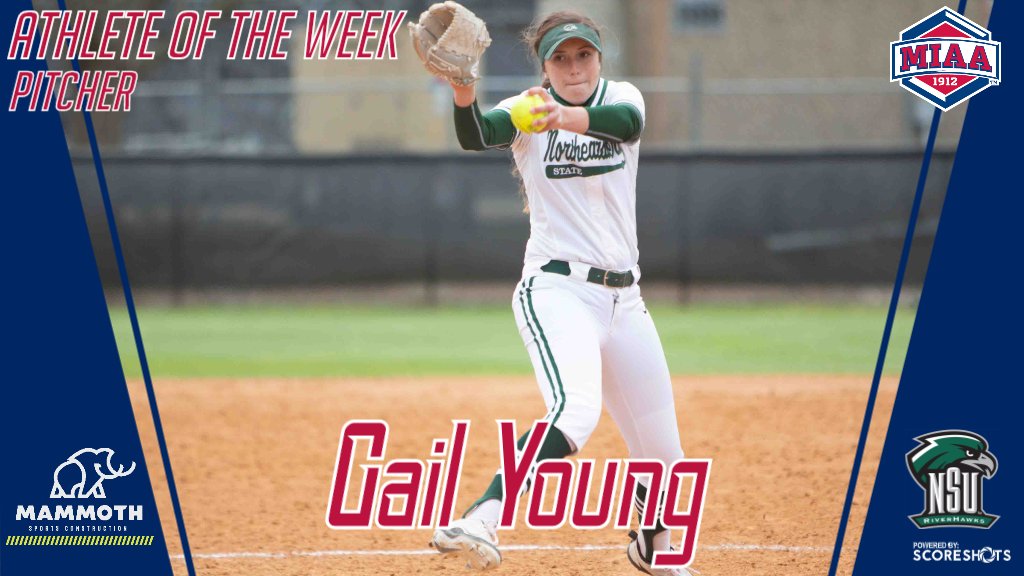 TheMIAA's tweet photo. Here are this week's softball athletes of the week presented by @MammothTurf, congratulations Lauryn Deer of @UCMJensSoftball and Gail Young of @RiverHawksSB! 
#BringYourAGame

🔗: https://t.co/tyWH0FISBU https://t.co/AfxbPxvmnq