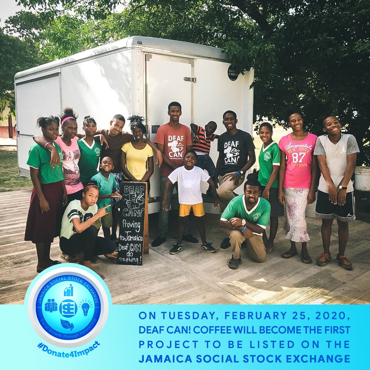 JSSExchange's tweet image. Tuesday, February 25th, will be a momentous occasion for the Jamaica Social Stock Exchange (JSSE), when we will officially list @DeafCanCoffee. This will be the first project to be listed on the JSSE since its inception! #Donate4Impact #JSSE