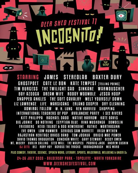 Delighted to announce we will be <a href="/DeerShed/">Deer Shed Festival</a> in July ✌🏼