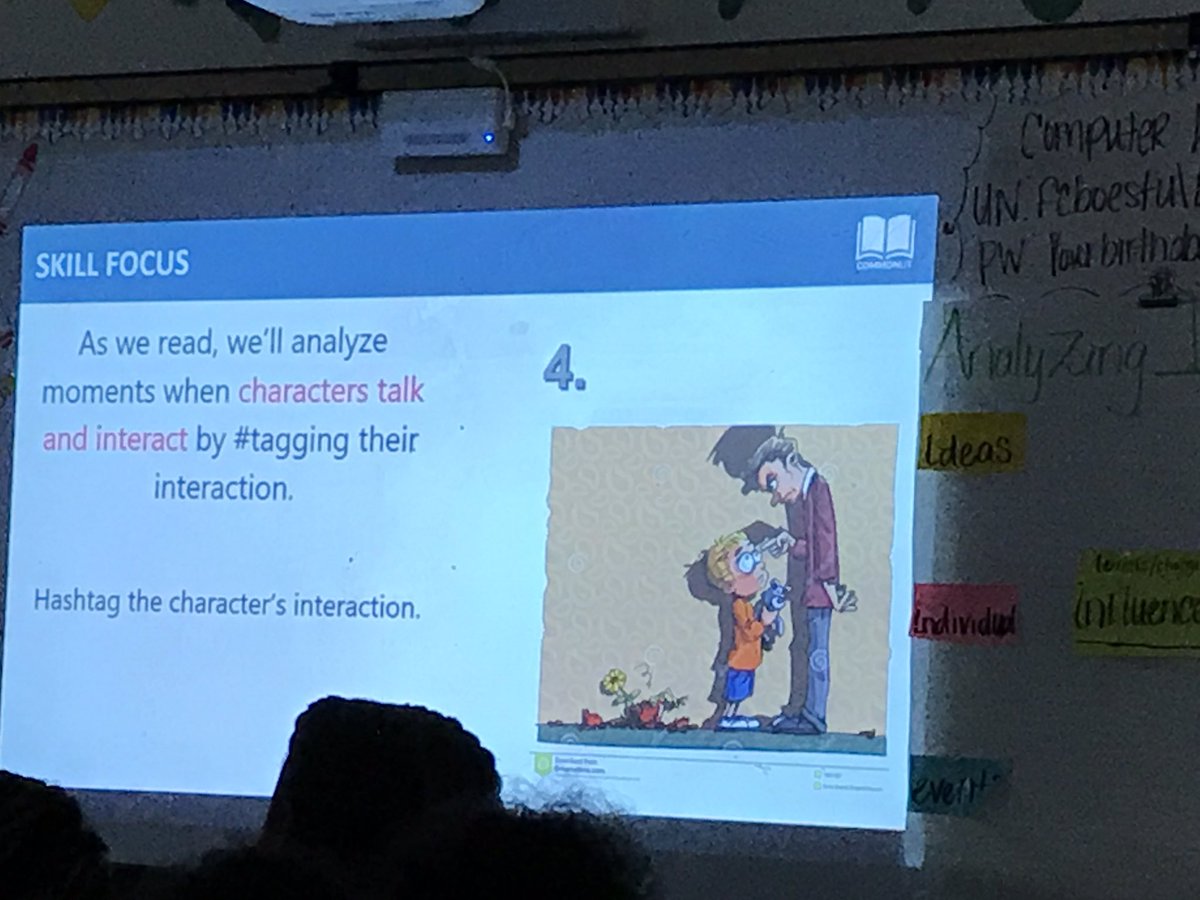 ICOACHWiley's tweet photo. T.H.R.I.V.E. strategy in progress @McNairFCS Students using HASHTAGS to capture comprehension and character interactions (RL3) Thanks you @Kaylor862 and Mrs. Cook-Bailey for immediate execution. @maddenjthomas00 @A_WillRobinson @MsC_Cohen https://t.co/PkGrPXXlAD