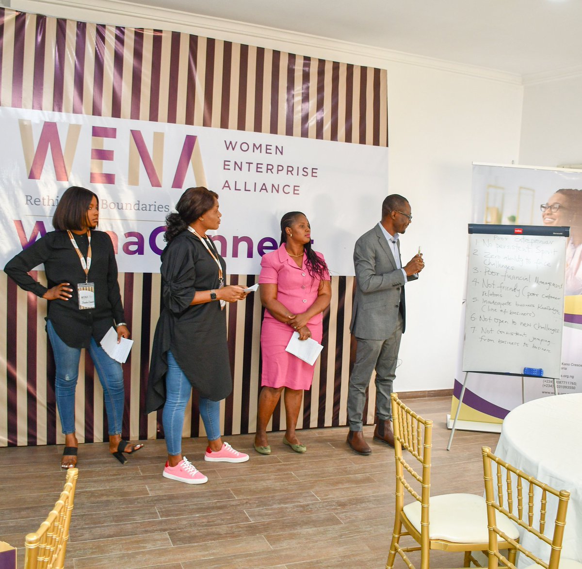 WenaInitiative's tweet photo. The Executive Director of WenA, Mr. Yemi Bello having an interactive session with WenApreneurs. He also used the opportunity to give insights on the services offered by WenA.
#wenaconnect2020 #wenapioneers #wenA #wenapreneurs #pathways #wenaconnect #sme #business https://t.co/8WdLRg2Amh