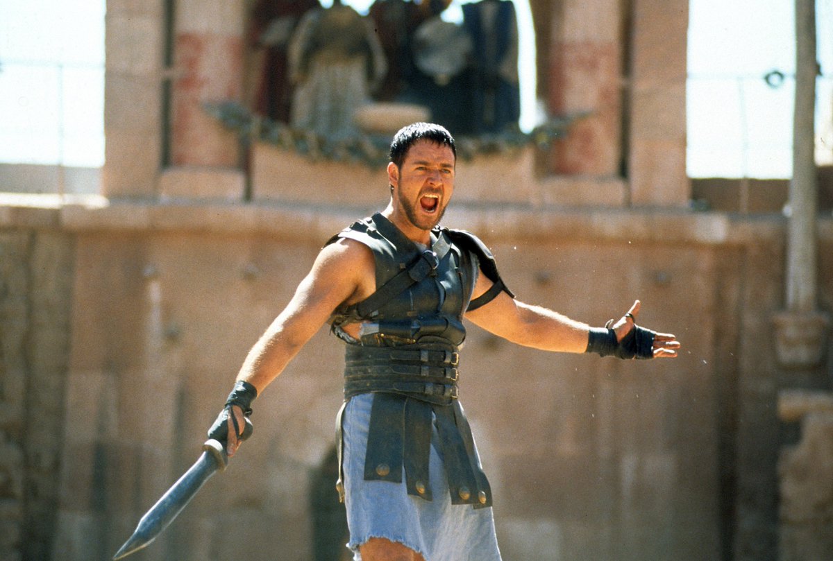 In the OG script for #Gladiator2, Maximus gets sent back to Earth by the Gods to kill Jesus Christ. Unaware that the Gods are tricking him, Maximus kills Jesus, who ends up being his son. Maximus then becomes an eternal warrior & fights through time all the way to the Vietnam War