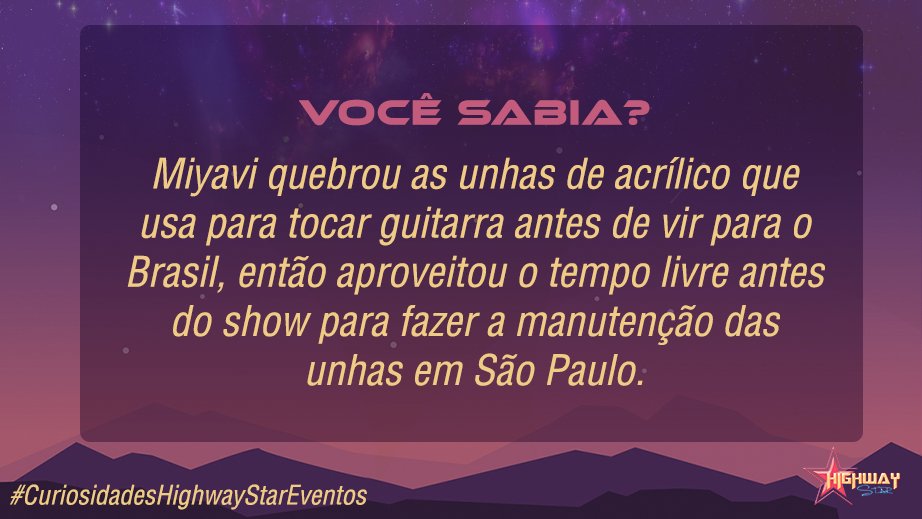 💅🤘💅🤘💅🤘

#MiyaviNoBrasil