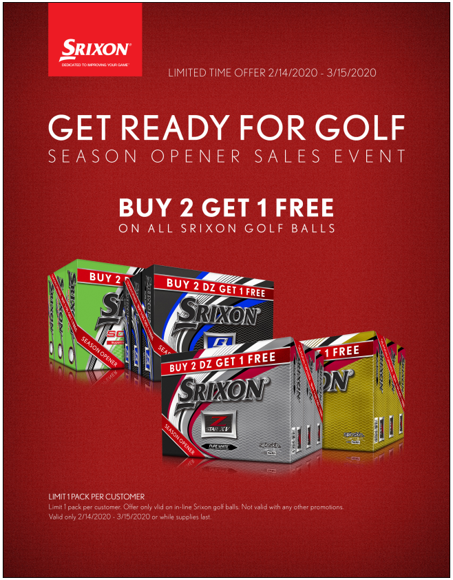 GreenfieldGolf's tweet photo. Great Season Opening Deals for Srixon Balls https://t.co/tb8E3UvzyJ