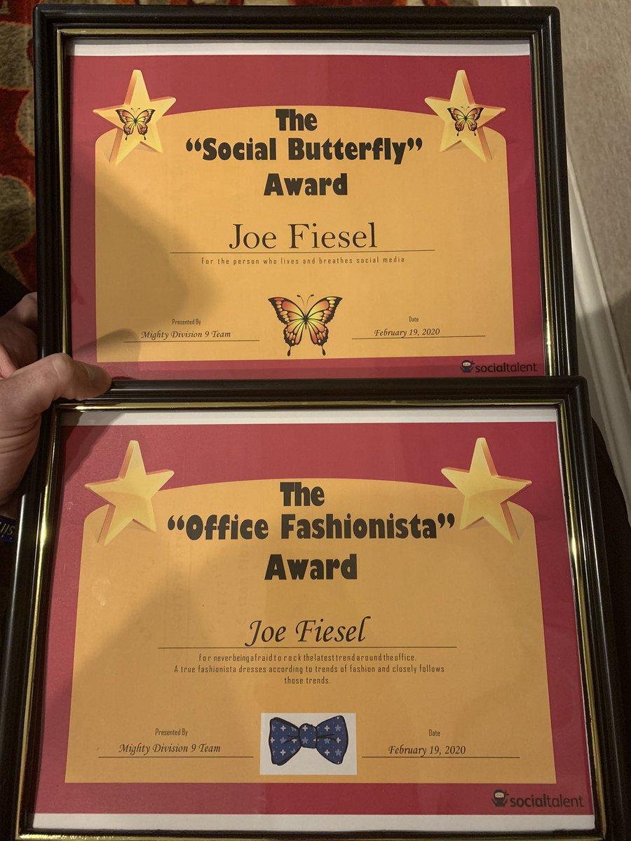Joseph Fiesel (@jrfiesel) on Twitter photo I had to post these awards as my “Twitter game” is on point. Thank you <a href="/VikGadre/">BennyBurger</a>! You were an amazing MC tonight. BayRising^2 #Division9HasFun <a href="/MaureenCormier2/">Maureen Cormier</a> <a href="/RowenCVS/">Rowen Labuguen Turner</a> @LadwigMat <a href="/CarthicYaga/">Carthic Yaga</a> <a href="/AndyD_CVS/">Andy Davenport</a> <a href="/peterkim0220/">Peter Kim</a> <a href="/Ballow95636795/">Ballow</a> <a href="/DLarson86795194/">DLarson</a> I had to post these awards as my “Twitter game” is on point. Thank you <a href="/VikGadre/">BennyBurger</a>! You were an amazing MC tonight. BayRising^2 #Division9HasFun <a href="/MaureenCormier2/">Maureen Cormier</a> <a href="/RowenCVS/">Rowen Labuguen Turner</a> @LadwigMat <a href="/CarthicYaga/">Carthic Yaga</a> <a href="/AndyD_CVS/">Andy Davenport</a> <a href="/peterkim0220/">Peter Kim</a> <a href="/Ballow95636795/">Ballow</a> <a href="/DLarson86795194/">DLarson</a>
