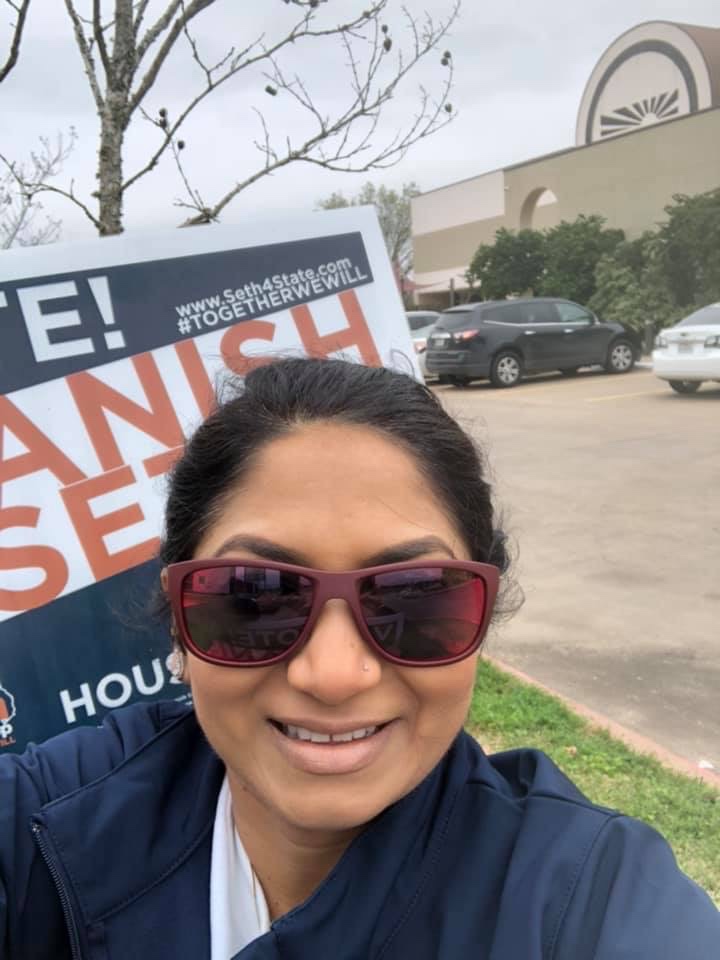 seth4state's tweet photo. #EarlyVoting Day 2: my beautiful wife was in Missouri City this morning and my parents volunteered in Sienna. I’m so thankful for their time asking voters to vote for this campaign. #TogetherWeWill #GetOutTheVote #KeepTexasRed #HD27 #TxLege https://t.co/ltVaowibMA