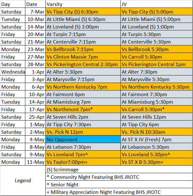 BeavercreekLAX's tweet photo. Announcing the official 2020 BHS Lacrosse schedule! #DripDrip https://t.co/nG3ogektAF
