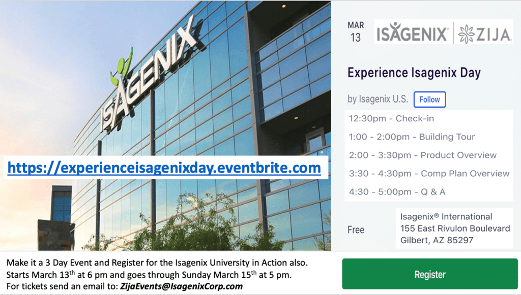 IsaPowerPlayers's tweet photo. Experience Isagenix Day March 13th in Gilbert AZ https://t.co/o1aRuO9TyB https://t.co/zIs12N3n2c